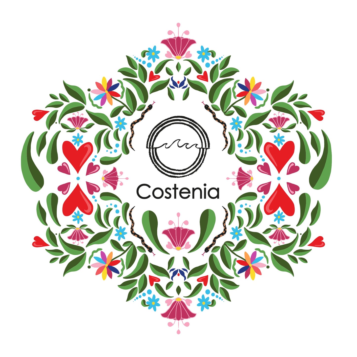 POLERA COSTENIA FLORIDA LARGO CLÁSICO