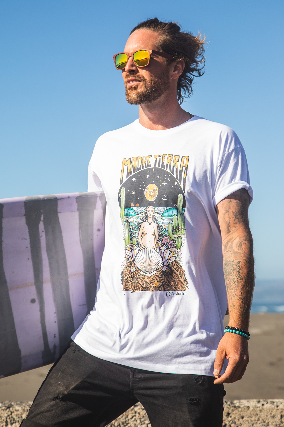 POLERA MADRE TIERRA LARGO CLÁSICO - UNISEX