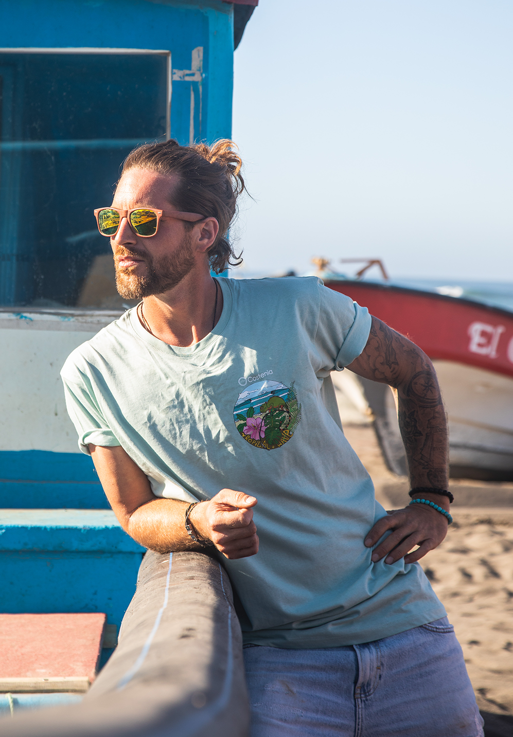 POLERA TROPICAL WAVE LARGO CLÁSICO O CROPTOP - UNISEX
