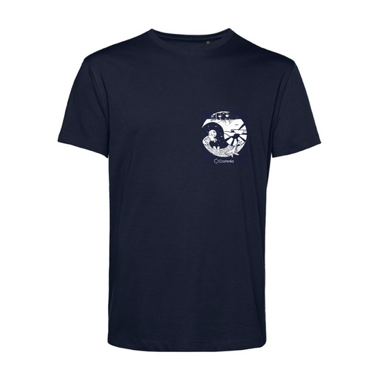 Polera Sustentable Azul "YingYang"