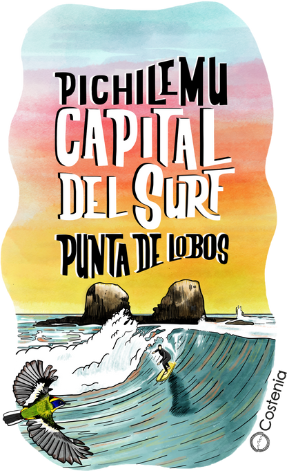 Polera Sustentable "Pichilemu, Capital Mundial del Surf"