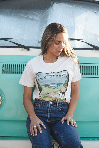 Polera  Sustentable "The Search" Versión diseño adelante