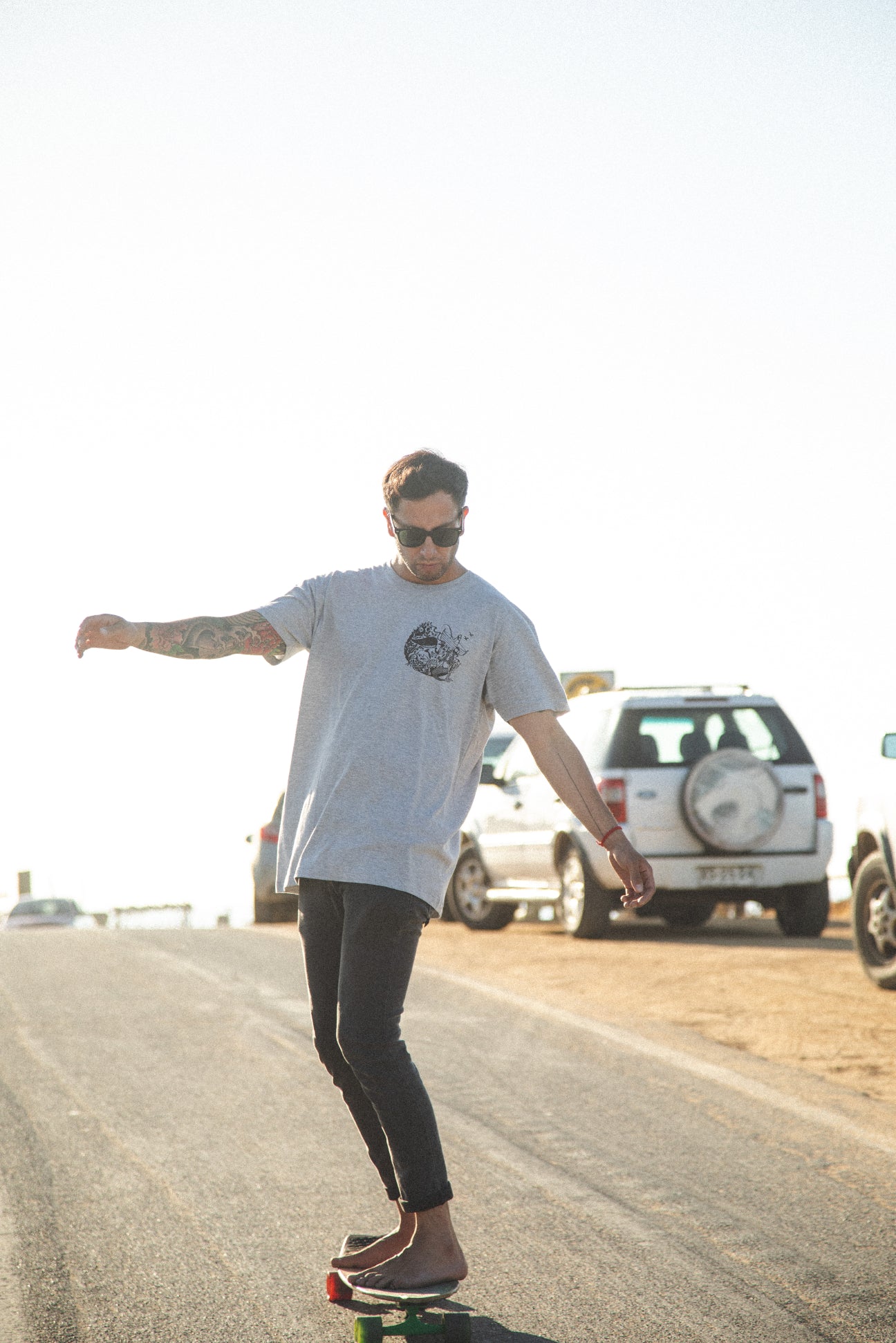 Polera Sustentable Gris "SeaLife"