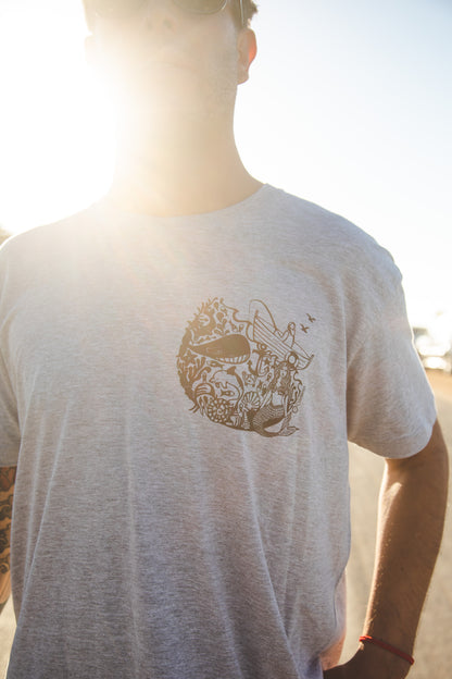 Polera Sustentable Gris "SeaLife"