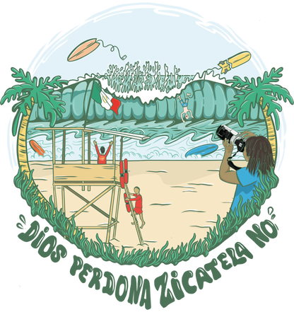 Polera Sustentable "Dios Perdona Zicatela No"