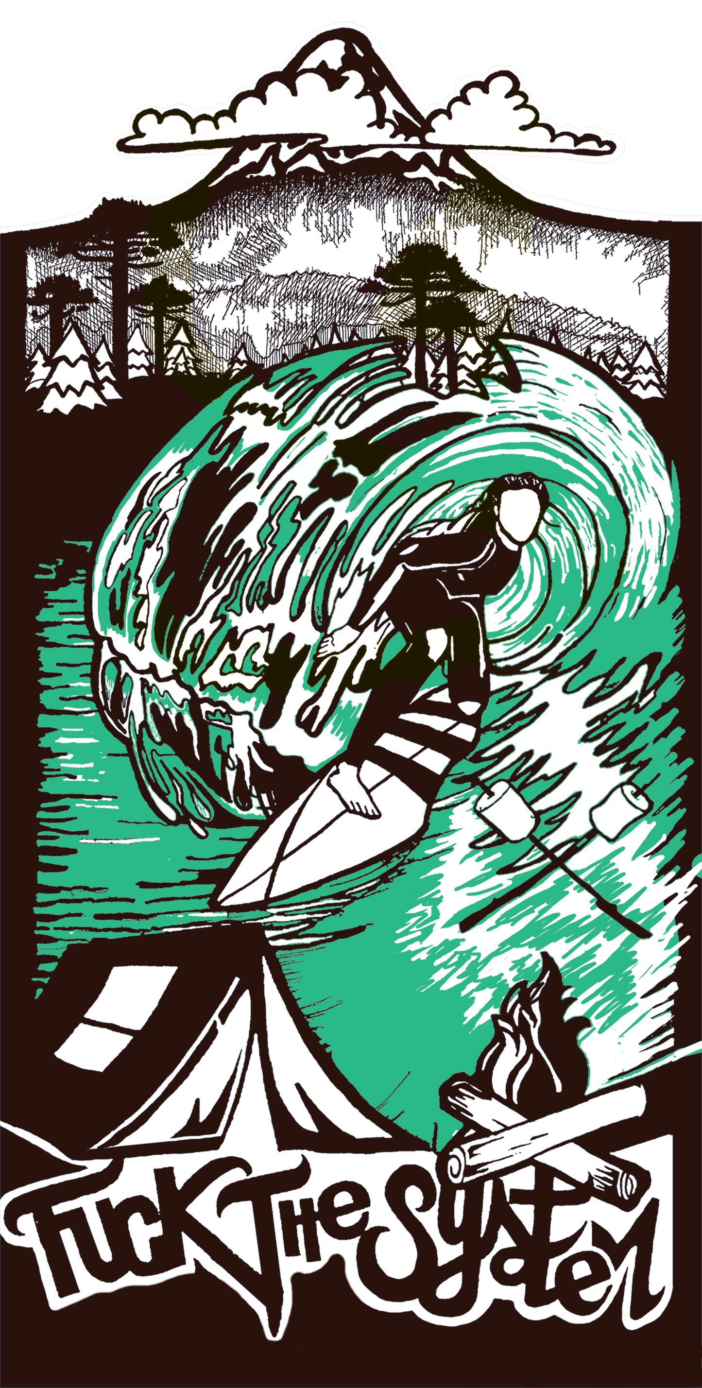 Polera "Sustentable Fuck The System"