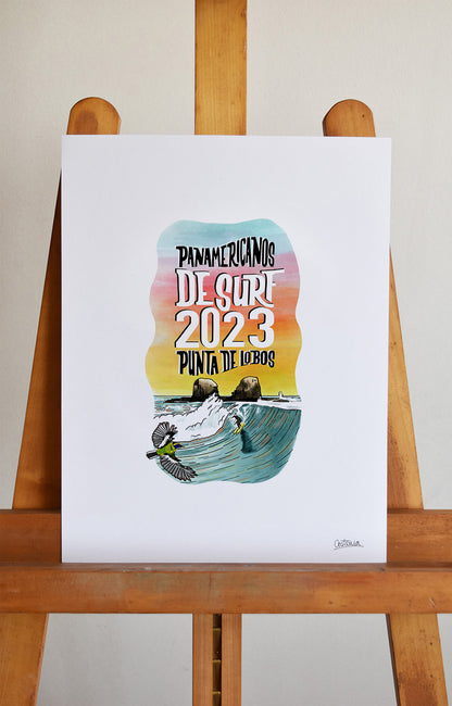 Lámina "Panamericanos de Surf 2023"