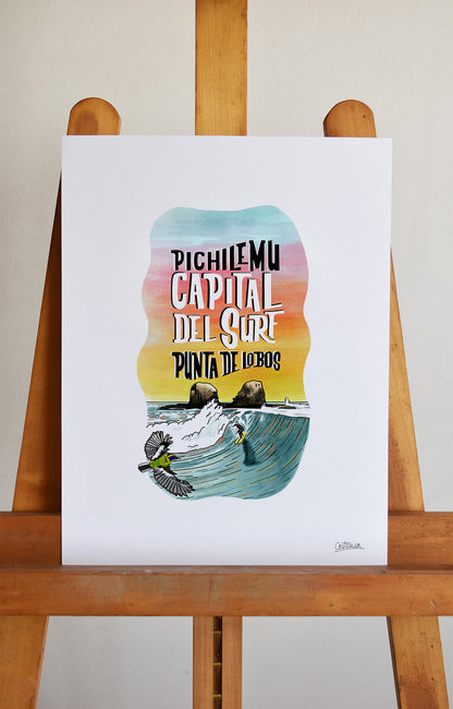 Lámina "Pichilemu Capital del Surf"