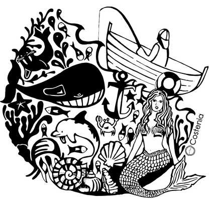 Polera Sustentable Gris "SeaLife"