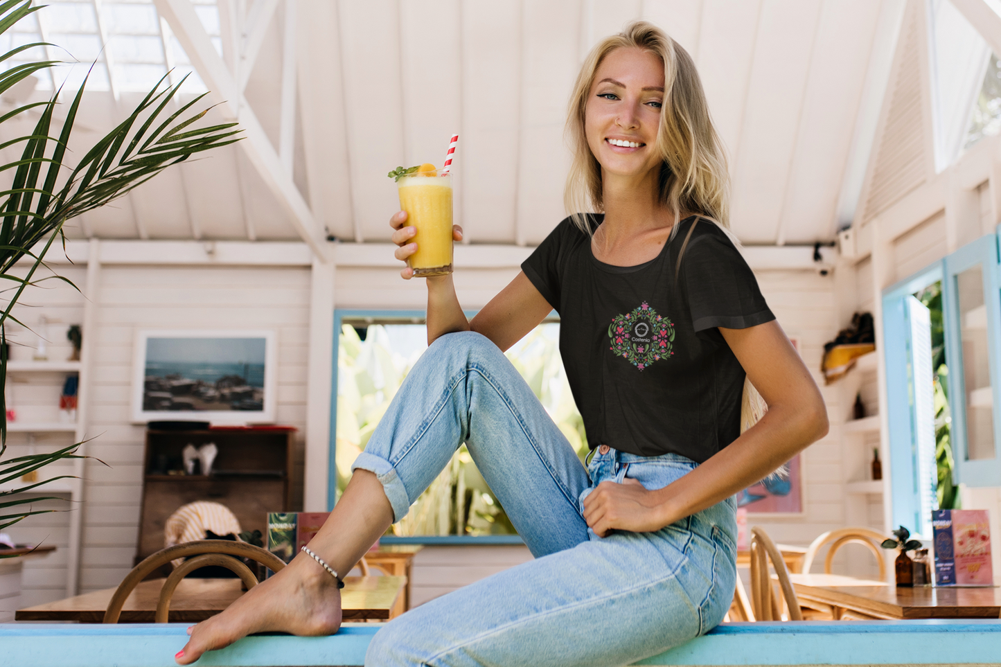 POLERA COSTENIA FLORIDA CROPTOP