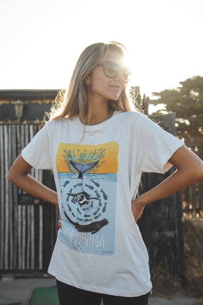 POLERA NO A DOMINGA LARGO CLÁSICO - UNISEX