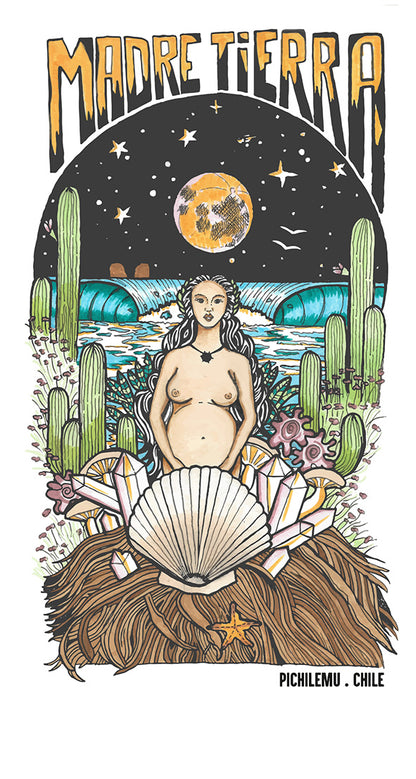 POLERA MADRE TIERRA LARGO CLÁSICO - UNISEX