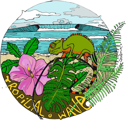Polera Sustentable "Tropical Wave"