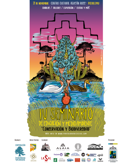 Afiche Ilustrado del IV Seminario de Educación y MedioAmbiente