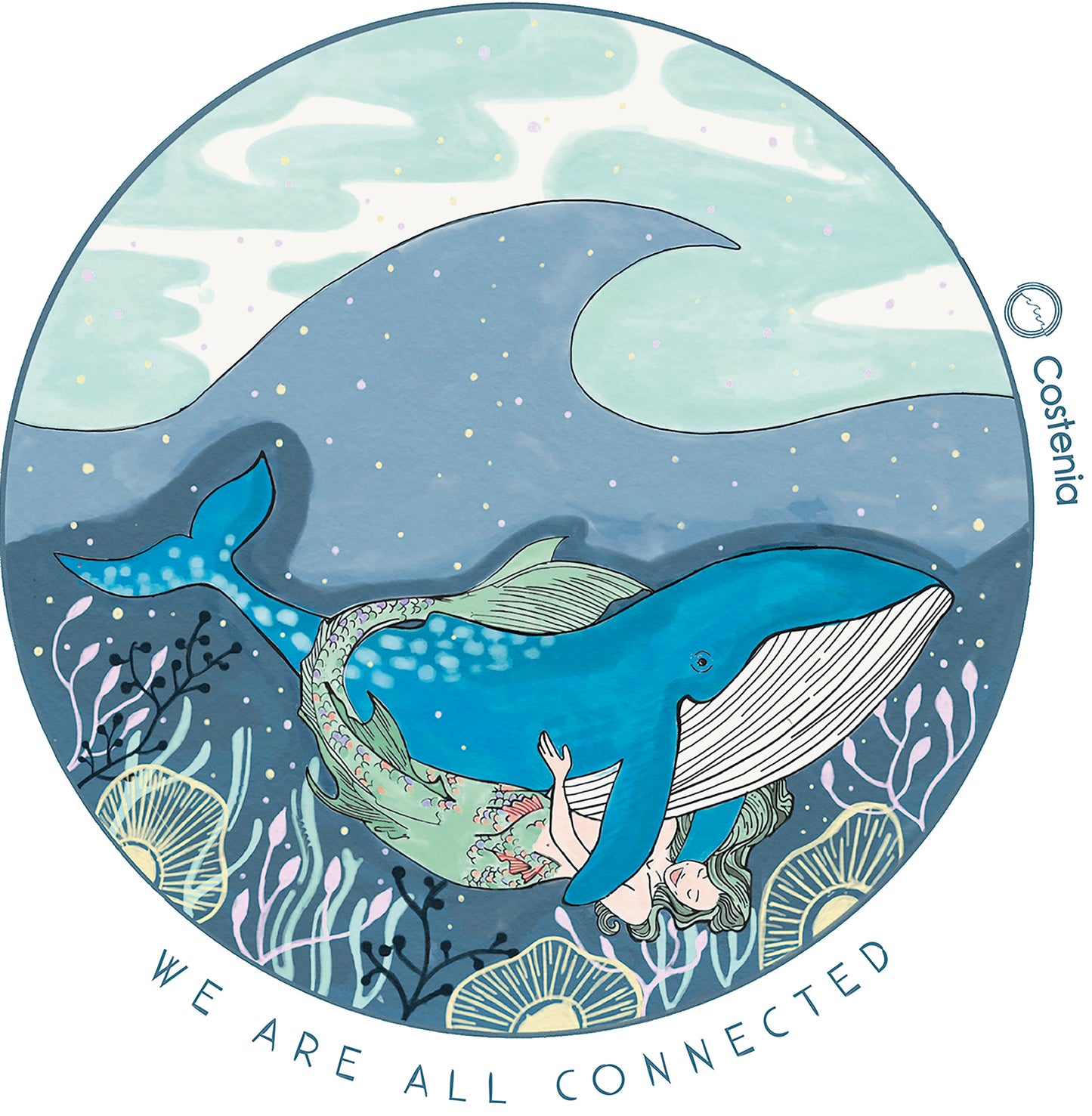Polera Sustentable " We Are All Connected"